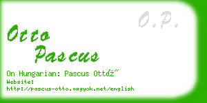otto pascus business card